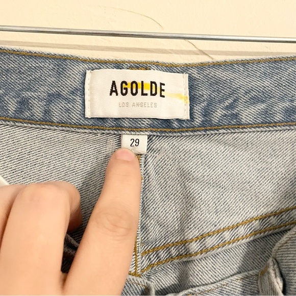 AGOLDE Riley Light Wash Denim High Rise Straight Leg Ankle Jean Women’s 29 - Picture 11 of 11